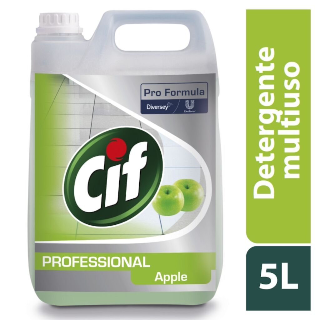 Cif Apple - Mela Verde 2x5L - Detergente multiuso e per pavimenti